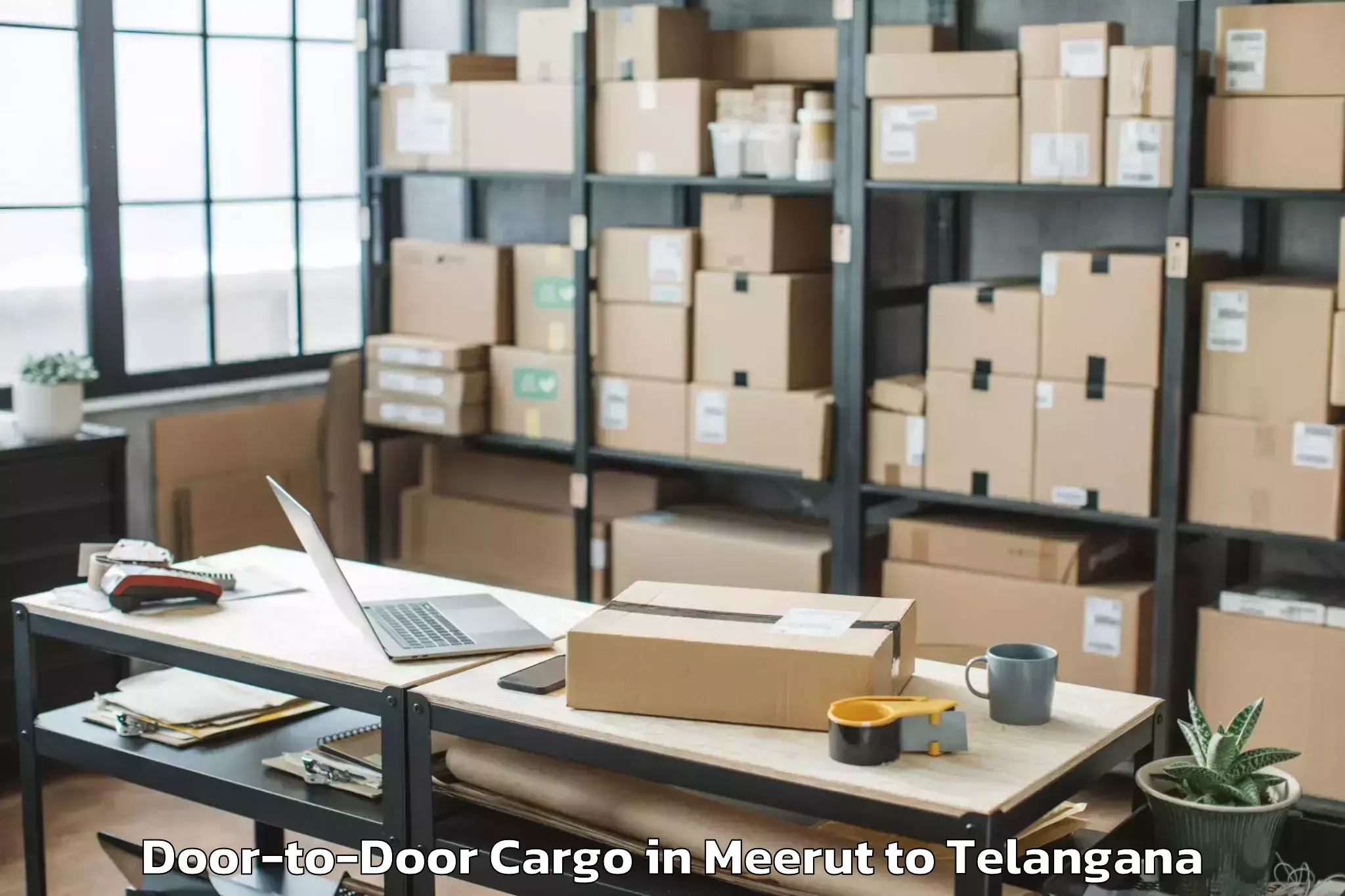 Affordable Meerut to Bellampalle Door To Door Cargo